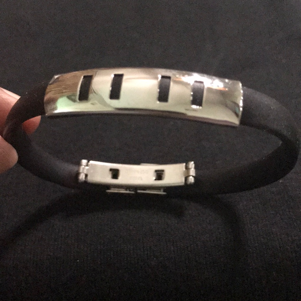 316l Surgical Stainless SteelBlack Silicone Novel